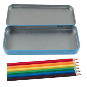 Named Pencil Tin - Blue Bubbles image 2