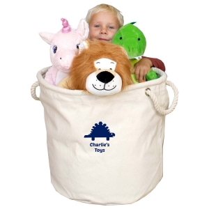 Personalised Canvas Toy Storage Bag image 1