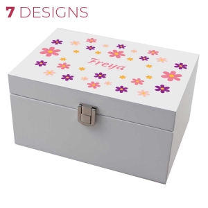 Personalised Wooden Jewellery Box image 1