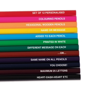 12 Personalised Colouring Pencils image 2