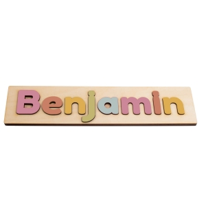 Wooden Name Puzzle 8-12 - Sorbet Colours
