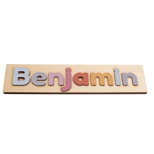 Wooden Name Puzzle 8-12 - Pastel Colours